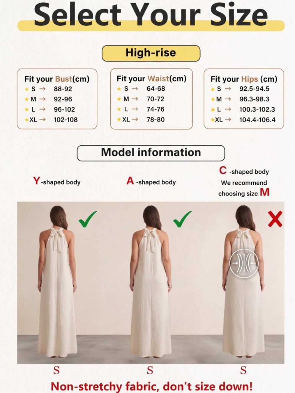 Women's Cream A-Line Maxi Dress High Neck Sleeveless Boho Beach Vacation Evening - Picture 4 of 5